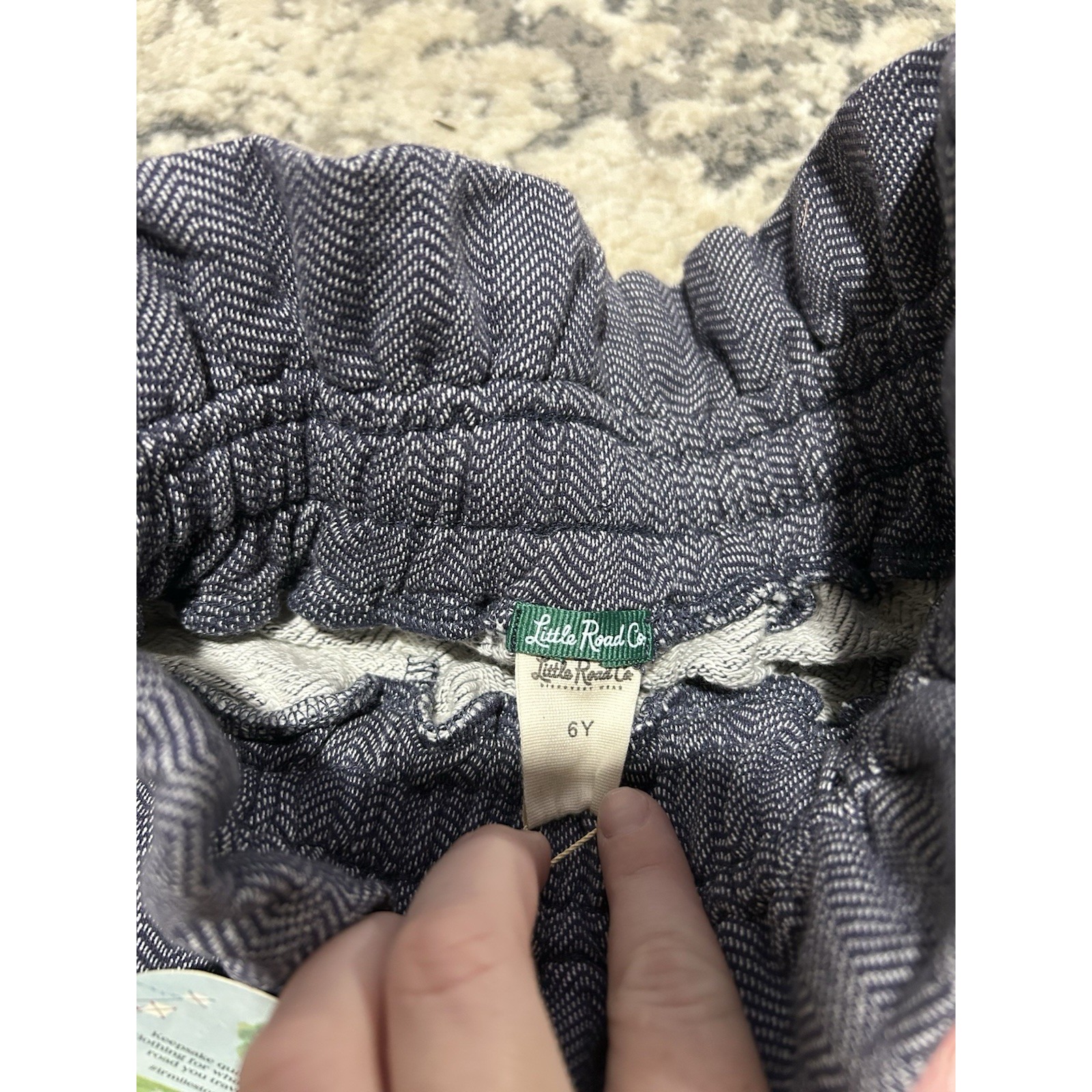 Nwt Little Road Co Girls Herringbone Paper Bag Pants Size 6y — image 6 of 8